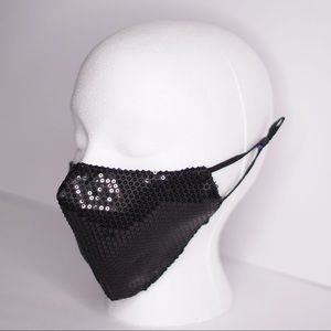 Sequins face mask (Black)